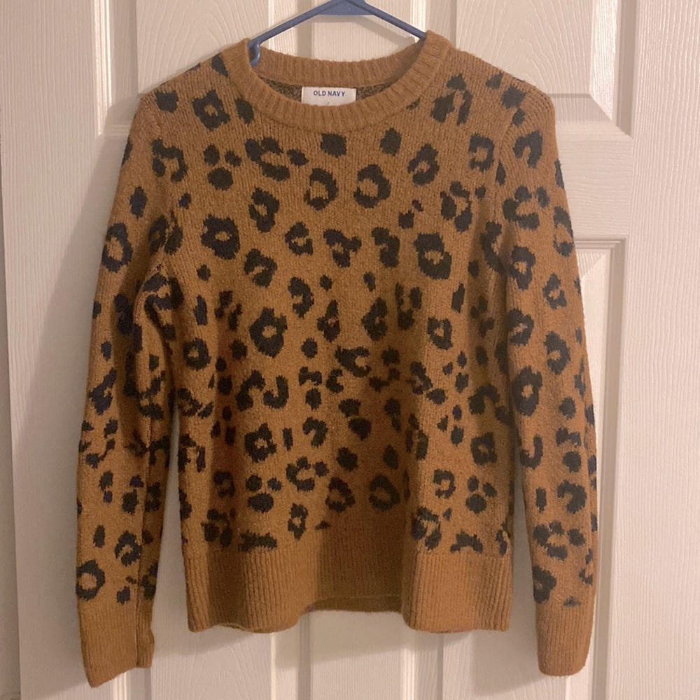 Old Navy Leopard Print Sweater sz S